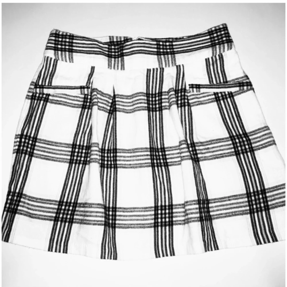 Old Navy Black White Plaid Skirt Girls Sz 12 Back To School Fall Uniform Preppy